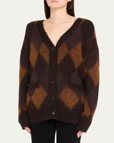 A.L.C. Reid Fuzzy Diamond Cardigan | Thumbnail 4 A.L.C. Reid Fuzzy Diamond Cardigan | Thumbnail 4