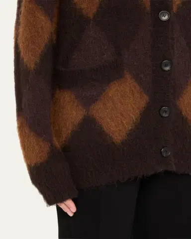 A.L.C. Reid Fuzzy Diamond Cardigan | Thumbnail 5 A.L.C. Reid Fuzzy Diamond Cardigan | Thumbnail 5