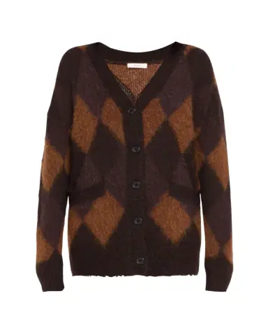 A.L.C. Reid Fuzzy Diamond Cardigan | Thumbnail 1 A.L.C. Reid Fuzzy Diamond Cardigan | Thumbnail 1