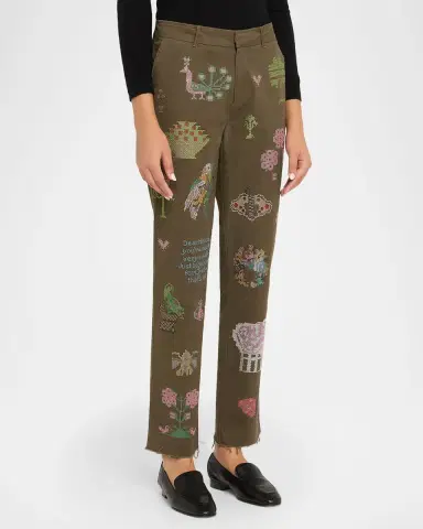 Libertine Needlepoint Embellished Slim-Leg Ankle Chino Pants | Thumbnail 16 Libertine Needlepoint Embellished Slim-Leg Ankle Chino Pants | Thumbnail 16
