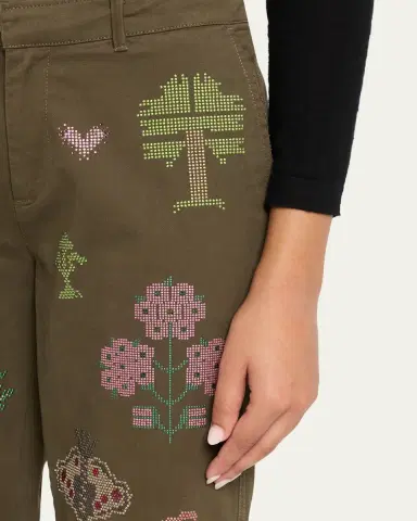 Libertine Needlepoint Embellished Slim-Leg Ankle Chino Pants | Thumbnail 5 Libertine Needlepoint Embellished Slim-Leg Ankle Chino Pants | Thumbnail 5
