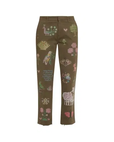 Libertine Needlepoint Embellished Slim-Leg Ankle Chino Pants | Thumbnail 1 Libertine Needlepoint Embellished Slim-Leg Ankle Chino Pants | Thumbnail 1