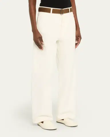Plan C Belted Straight-Leg Denim Trousers | Thumbnail 4 Plan C Belted Straight-Leg Denim Trousers | Thumbnail 4