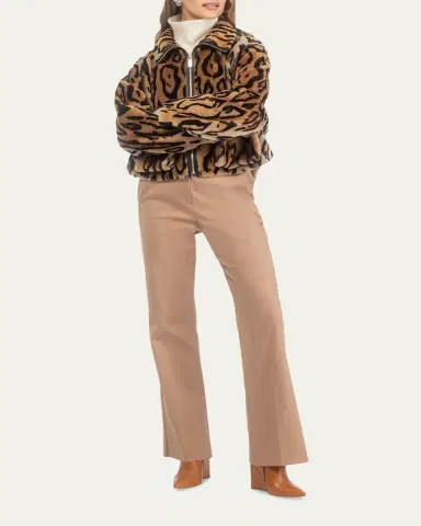 Gorski Ocelot-Print Shearling Lamb Zip Jacket | Thumbnail 2 Gorski Ocelot-Print Shearling Lamb Zip Jacket | Thumbnail 2