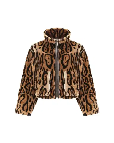 Gorski Ocelot-Print Shearling Lamb Zip Jacket | Thumbnail 1 Gorski Ocelot-Print Shearling Lamb Zip Jacket | Thumbnail 1