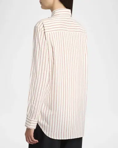 THE ROW Gavina Striped Silk Poplin Button-Down Shirt | Thumbnail 7 THE ROW Gavina Striped Silk Poplin Button-Down Shirt | Thumbnail 7