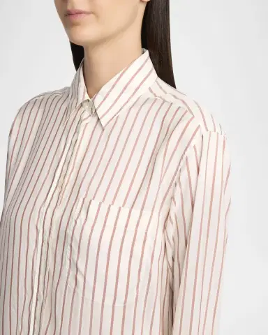 THE ROW Gavina Striped Silk Poplin Button-Down Shirt | Thumbnail 9 THE ROW Gavina Striped Silk Poplin Button-Down Shirt | Thumbnail 9