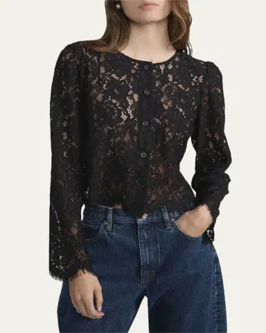 FRAME The Lace Blouse | Thumbnail 3 FRAME The Lace Blouse | Thumbnail 3