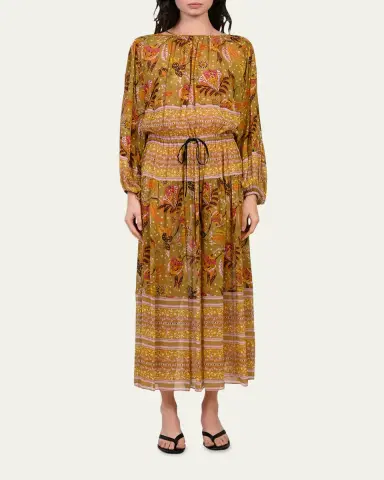 Diane von Furstenberg Sutton Floral-Print Chiffon Viscose Midi Dress | Thumbnail 2 Diane von Furstenberg Sutton Floral-Print Chiffon Viscose Midi Dress | Thumbnail 2