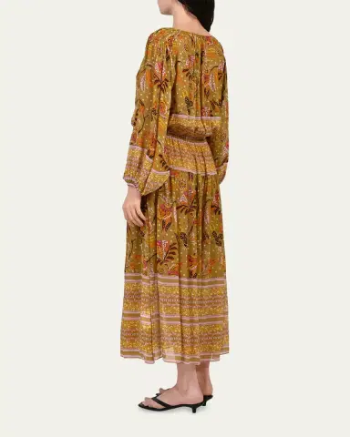 Diane von Furstenberg Sutton Floral-Print Chiffon Viscose Midi Dress | Thumbnail 3 Diane von Furstenberg Sutton Floral-Print Chiffon Viscose Midi Dress | Thumbnail 3