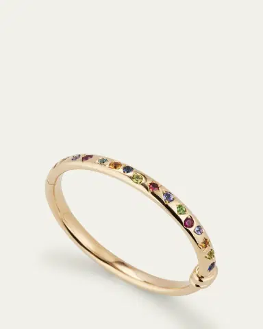 Pomellato 18K Rose Gold Iconica Bangle Bracelet with Various Stones | Thumbnail 3 Pomellato 18K Rose Gold Iconica Bangle Bracelet with Various Stones | Thumbnail 3