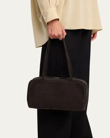 The Row Astra Bowling Shoulder Bag in Suede | Thumbnail 2 The Row Astra Bowling Shoulder Bag in Suede | Thumbnail 2
