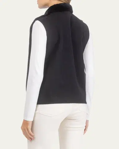 Gorski Select Lamb Shearling Zip Vest with Loro Piana Wool Back | Thumbnail 3 Gorski Select Lamb Shearling Zip Vest with Loro Piana Wool Back | Thumbnail 3