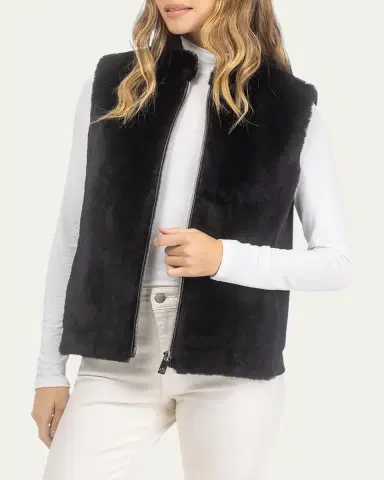 Gorski Select Lamb Shearling Zip Vest with Loro Piana Wool Back | Thumbnail 5 Gorski Select Lamb Shearling Zip Vest with Loro Piana Wool Back | Thumbnail 5
