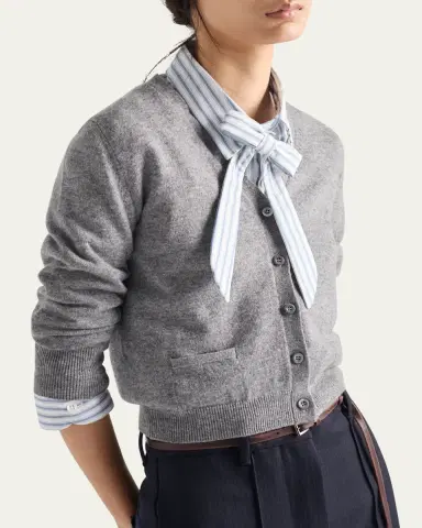 Prada Cashmere V-Neck Cardigan | Thumbnail 4 Prada Cashmere V-Neck Cardigan | Thumbnail 4