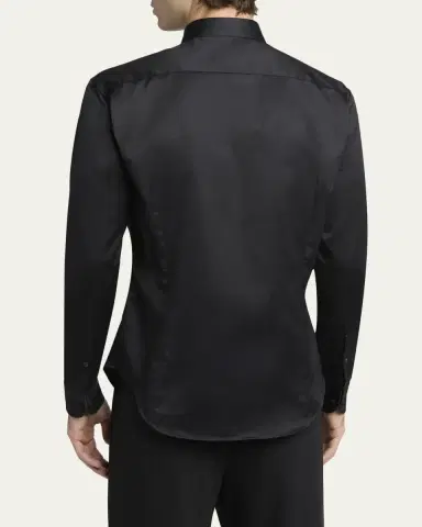 Giorgio Armani Men's Crystal Bib Front Cotton Dress Shirt | Thumbnail 3 Giorgio Armani Men's Crystal Bib Front Cotton Dress Shirt | Thumbnail 3