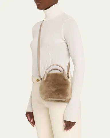 Loro Piana Bale Micro Plush Shearling Top-Handle Bag | Thumbnail 2 Loro Piana Bale Micro Plush Shearling Top-Handle Bag | Thumbnail 2