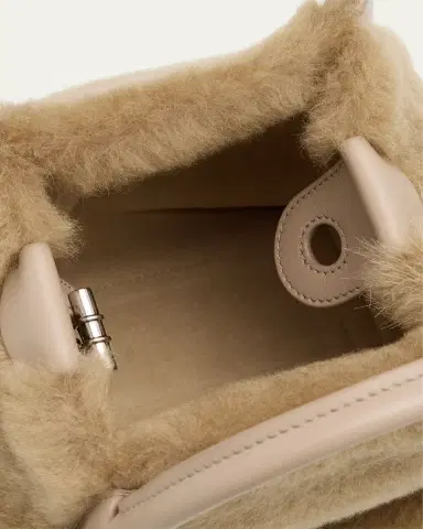 Loro Piana Bale Micro Plush Shearling Top-Handle Bag | Thumbnail 3 Loro Piana Bale Micro Plush Shearling Top-Handle Bag | Thumbnail 3