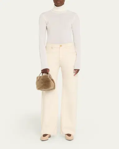 Loro Piana Bale Micro Plush Shearling Top-Handle Bag | Thumbnail 4 Loro Piana Bale Micro Plush Shearling Top-Handle Bag | Thumbnail 4
