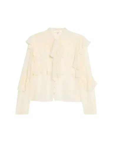 LoveShackFancy Farah Chiffon Lace Blouse | Thumbnail 1 LoveShackFancy Farah Chiffon Lace Blouse | Thumbnail 1