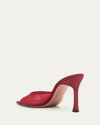 Amina Muaddi 95mm Alexa Mesh Mule Pumps | Thumbnail 2 Amina Muaddi 95mm Alexa Mesh Mule Pumps | Thumbnail 2