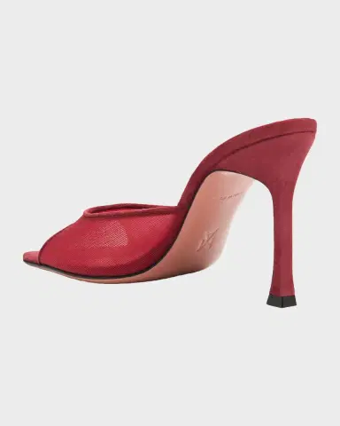 Amina Muaddi 95mm Alexa Mesh Mule Pumps | Thumbnail 4 Amina Muaddi 95mm Alexa Mesh Mule Pumps | Thumbnail 4