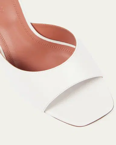 Amina Muaddi Lupita Leather Pedestal Mule Sandals | Thumbnail 4 Amina Muaddi Lupita Leather Pedestal Mule Sandals | Thumbnail 4