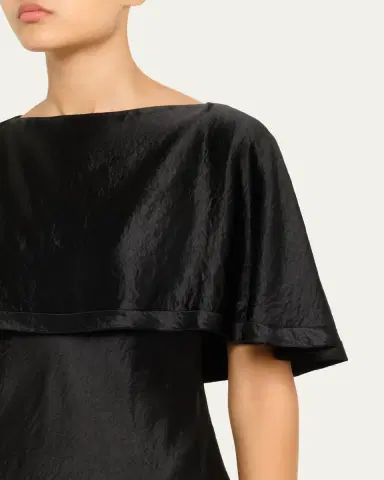Jason Wu Collection Washed Twill Cape-Sleeve Midi Dress | Thumbnail 5 Jason Wu Collection Washed Twill Cape-Sleeve Midi Dress | Thumbnail 5