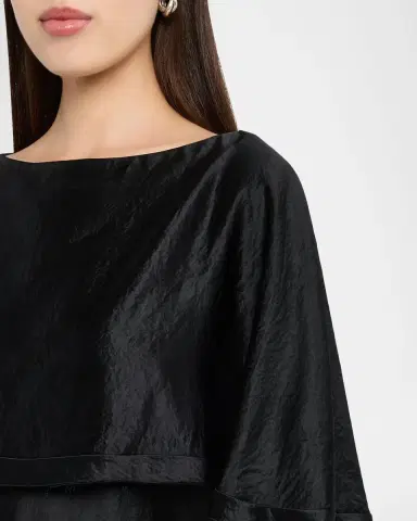 Jason Wu Collection Washed Twill Cape-Sleeve Midi Dress | Thumbnail 9 Jason Wu Collection Washed Twill Cape-Sleeve Midi Dress | Thumbnail 9