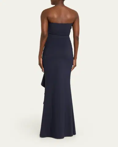 Chiara Boni La Petite Robe Risti Strapless Draped Mermaid Gown | Thumbnail 3 Chiara Boni La Petite Robe Risti Strapless Draped Mermaid Gown | Thumbnail 3