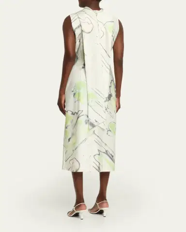 Jason Wu Collection Sleeveless Watercolor Bias-Cut Scarf Midi Dress | Thumbnail 3 Jason Wu Collection Sleeveless Watercolor Bias-Cut Scarf Midi Dress | Thumbnail 3