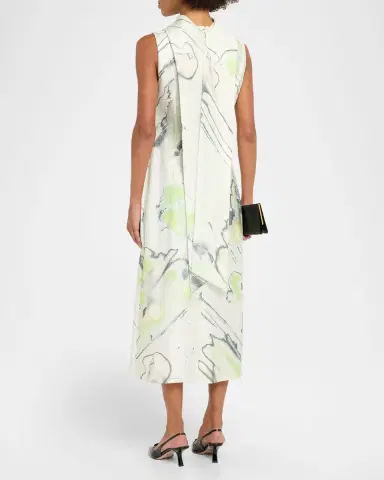 Jason Wu Collection Sleeveless Watercolor Bias-Cut Scarf Midi Dress | Thumbnail 7 Jason Wu Collection Sleeveless Watercolor Bias-Cut Scarf Midi Dress | Thumbnail 7