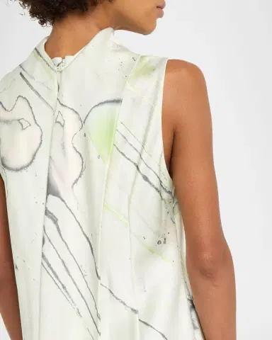 Jason Wu Collection Sleeveless Watercolor Bias-Cut Scarf Midi Dress | Thumbnail 9 Jason Wu Collection Sleeveless Watercolor Bias-Cut Scarf Midi Dress | Thumbnail 9