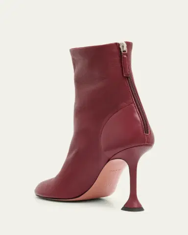Amina Muaddi 95mm Iris Leather Booties | Thumbnail 4 Amina Muaddi 95mm Iris Leather Booties | Thumbnail 4