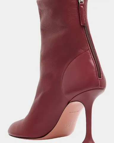 Amina Muaddi 95mm Iris Leather Booties | Thumbnail 8 Amina Muaddi 95mm Iris Leather Booties | Thumbnail 8