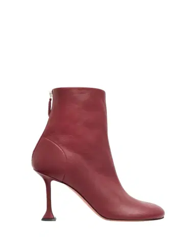 Amina Muaddi 95mm Iris Leather Booties | Thumbnail 1 Amina Muaddi 95mm Iris Leather Booties | Thumbnail 1