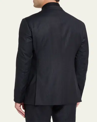 Giorgio Armani Men's Tonal Micro Pinstripe Two-Piece Suit | Thumbnail 5 Giorgio Armani Men's Tonal Micro Pinstripe Two-Piece Suit | Thumbnail 5