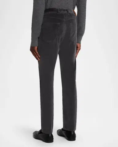 ZEGNA Men's Cashco Corduroy Straight Fit Five-Pocket Pants | Thumbnail 2 ZEGNA Men's Cashco Corduroy Straight Fit Five-Pocket Pants | Thumbnail 2