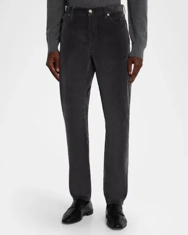 ZEGNA Men's Cashco Corduroy Straight Fit Five-Pocket Pants | Thumbnail 3 ZEGNA Men's Cashco Corduroy Straight Fit Five-Pocket Pants | Thumbnail 3
