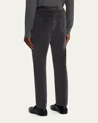 ZEGNA Men's Cashco Corduroy Straight Fit Five-Pocket Pants | Thumbnail 7 ZEGNA Men's Cashco Corduroy Straight Fit Five-Pocket Pants | Thumbnail 7