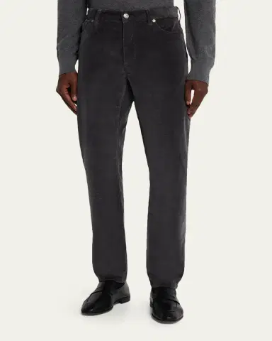 ZEGNA Men's Cashco Corduroy Straight Fit Five-Pocket Pants | Thumbnail 8 ZEGNA Men's Cashco Corduroy Straight Fit Five-Pocket Pants | Thumbnail 8