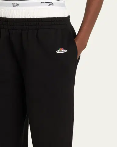 Hommegirls x Fruit Of The Loom Peekaboo Boxer Straight-Leg Ankle Sweatpants | Thumbnail 5 Hommegirls x Fruit Of The Loom Peekaboo Boxer Straight-Leg Ankle Sweatpants | Thumbnail 5