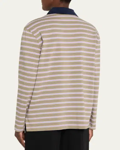 HOMMEGIRLS x Fruit Of The Loom Striped Long-Sleeve Polo Shirt | Thumbnail 3 HOMMEGIRLS x Fruit Of The Loom Striped Long-Sleeve Polo Shirt | Thumbnail 3