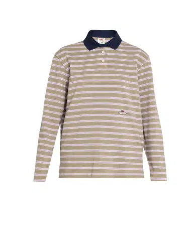HOMMEGIRLS x Fruit Of The Loom Striped Long-Sleeve Polo Shirt | Thumbnail 1 HOMMEGIRLS x Fruit Of The Loom Striped Long-Sleeve Polo Shirt | Thumbnail 1