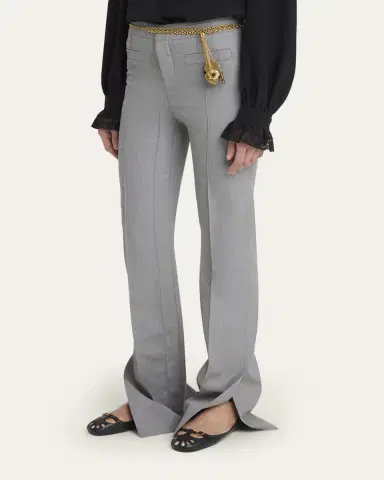 Chloé Split-Hem Wool Trousers | Thumbnail 4 Chloé Split-Hem Wool Trousers | Thumbnail 4
