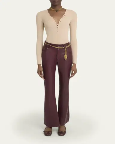 Chloé Ribbed Wool Henley | Thumbnail 7 Chloé Ribbed Wool Henley | Thumbnail 7
