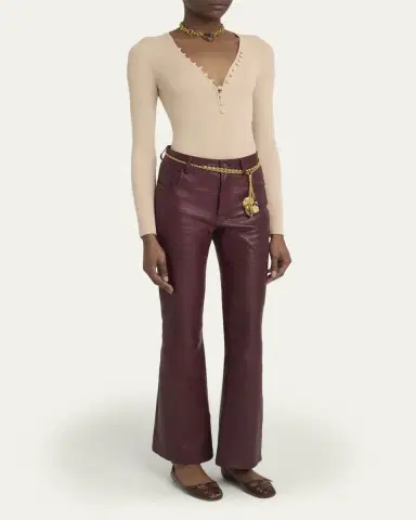 Chloé Ribbed Wool Henley | Thumbnail 9 Chloé Ribbed Wool Henley | Thumbnail 9