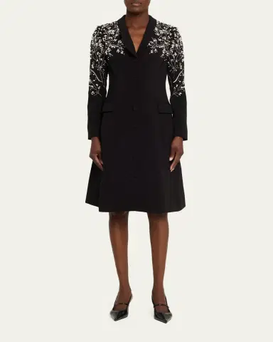 Rickie Freeman for Teri Jon Bead-Embroidered Crepe Blazer Dress | Thumbnail 2 Rickie Freeman for Teri Jon Bead-Embroidered Crepe Blazer Dress | Thumbnail 2
