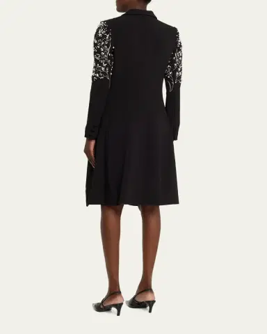 Rickie Freeman for Teri Jon Bead-Embroidered Crepe Blazer Dress | Thumbnail 3 Rickie Freeman for Teri Jon Bead-Embroidered Crepe Blazer Dress | Thumbnail 3