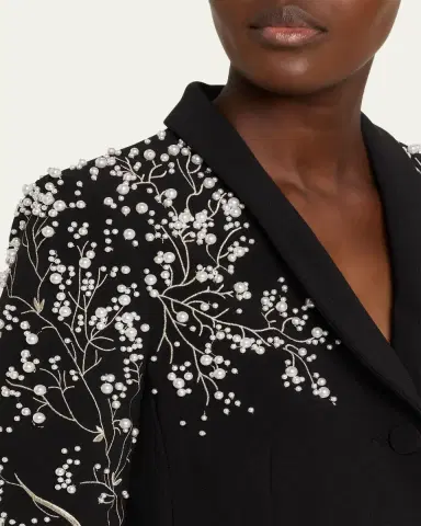 Rickie Freeman for Teri Jon Bead-Embroidered Crepe Blazer Dress | Thumbnail 5 Rickie Freeman for Teri Jon Bead-Embroidered Crepe Blazer Dress | Thumbnail 5